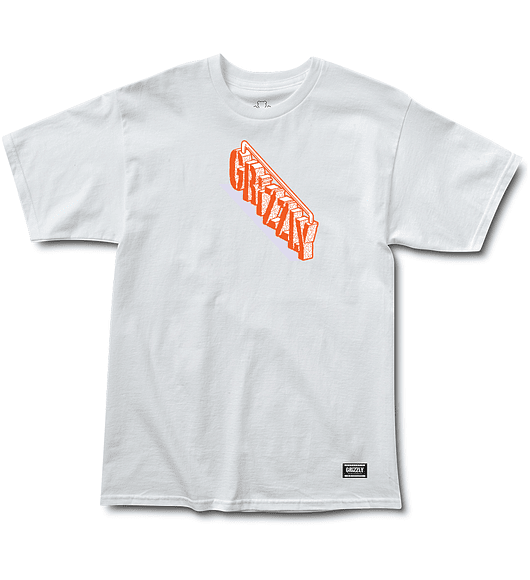 Polera Grizzly - Off The Rail SS Tee - Blanco