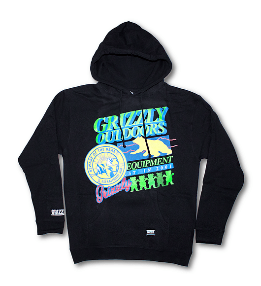 Poleron Grizzly - Neon Trail Hoodie Negro  