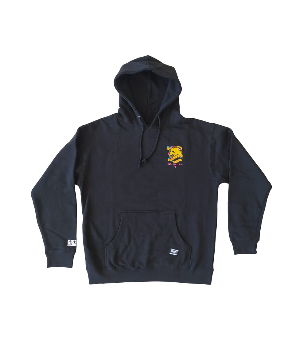 Poleron Grizzly Asphalt Hoody Negro 