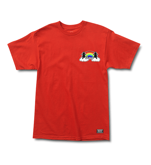 Polera Grizzly - Over The Rainbow SS Tee - Rojo