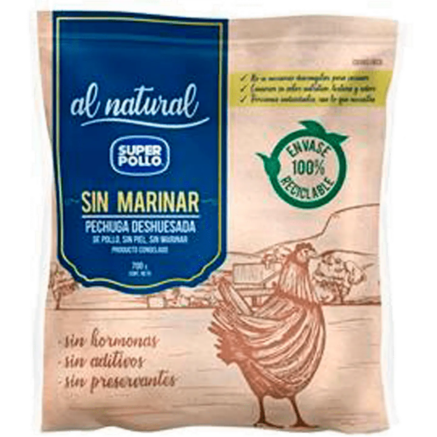 Natural boneless breast 700 g 1