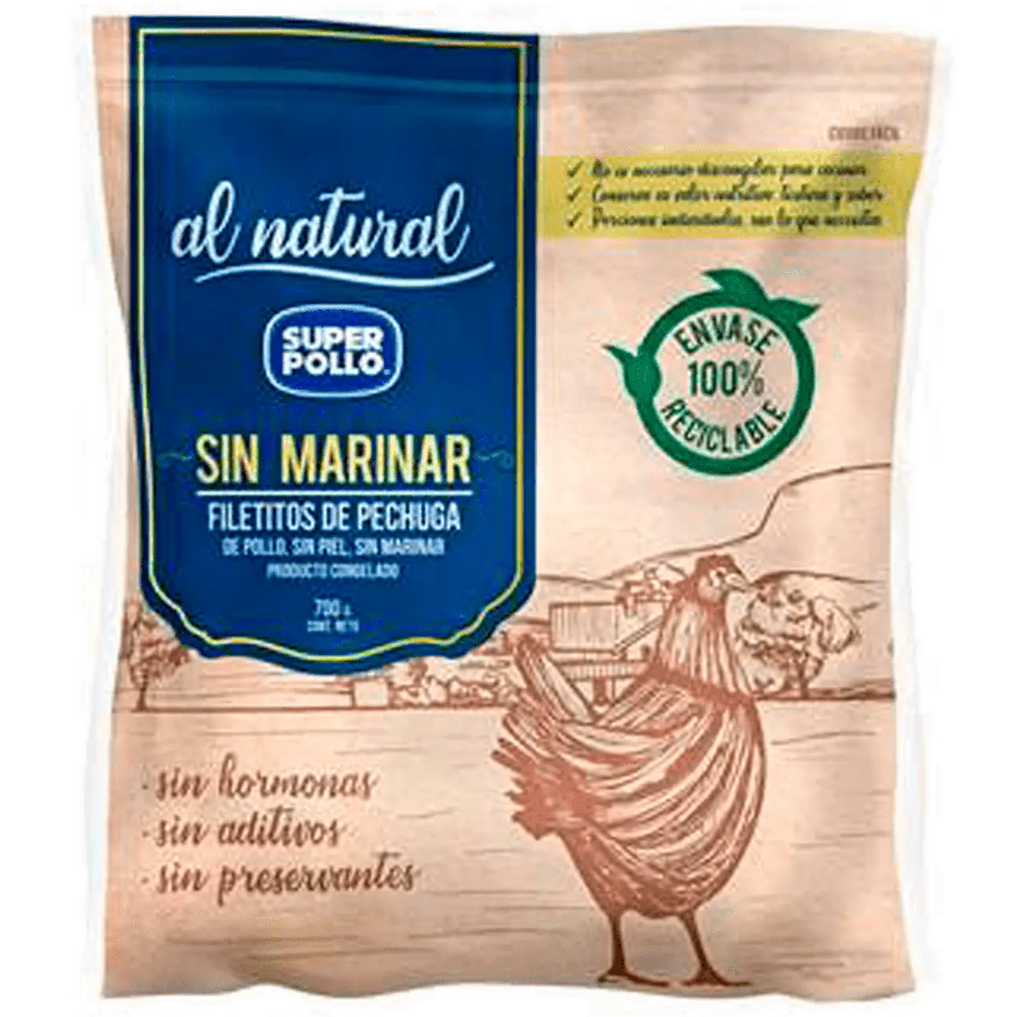 Natural chicken fillet 700 g 1