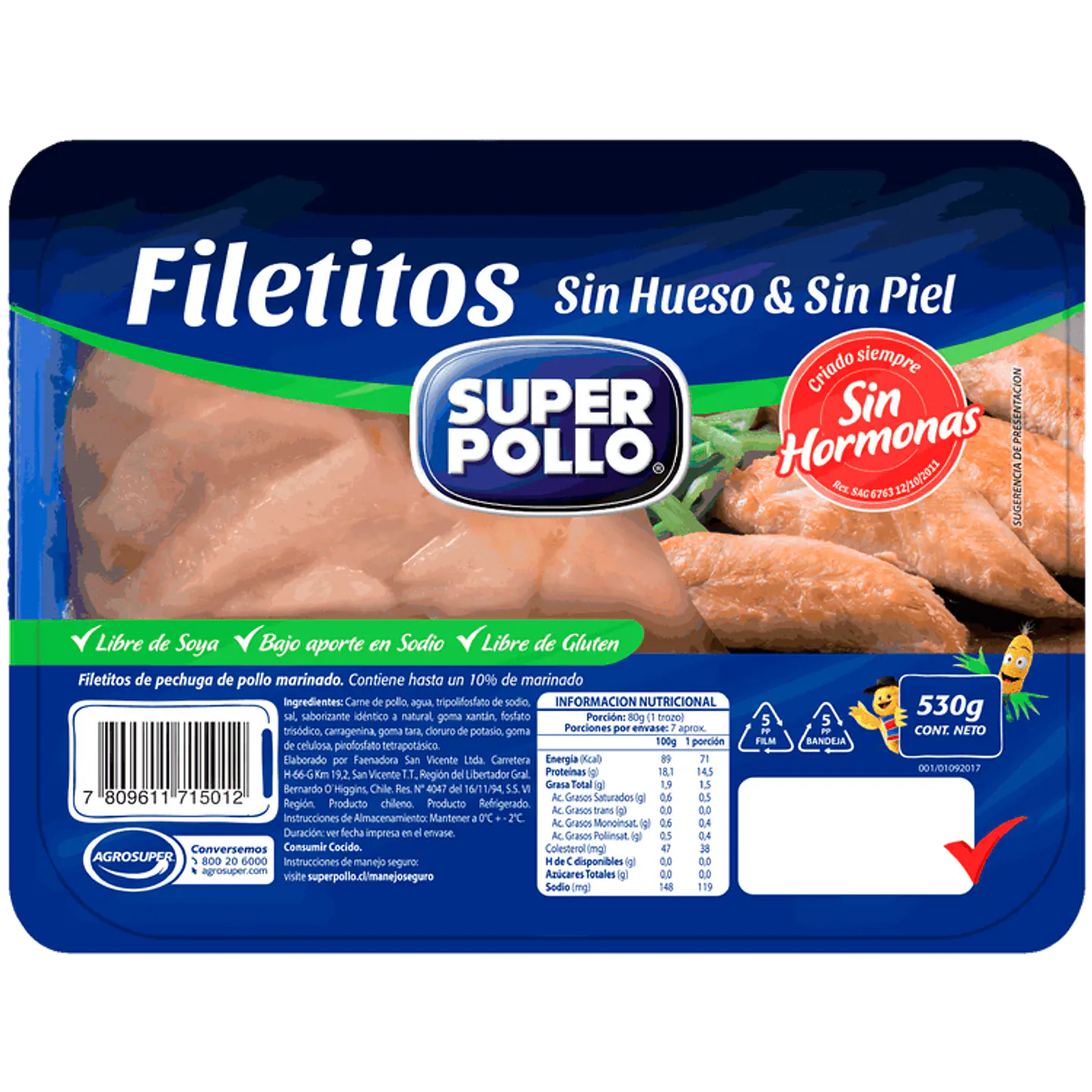 Boneless and skinless chicken fillets 530 g 1
