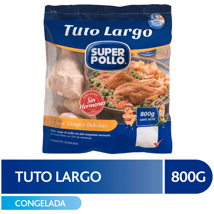 Trutro largo de pollo Super Pollo, con piel 800 g congelado 1