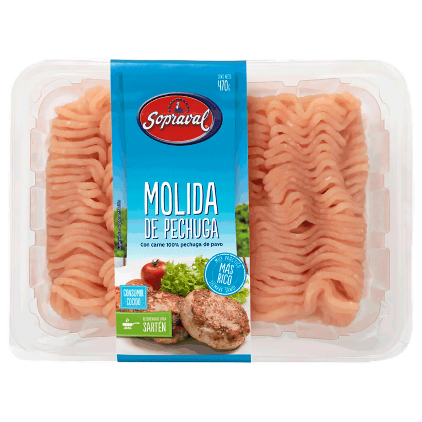 Ground turkey breast meat 2% Sopraval 470 g 1