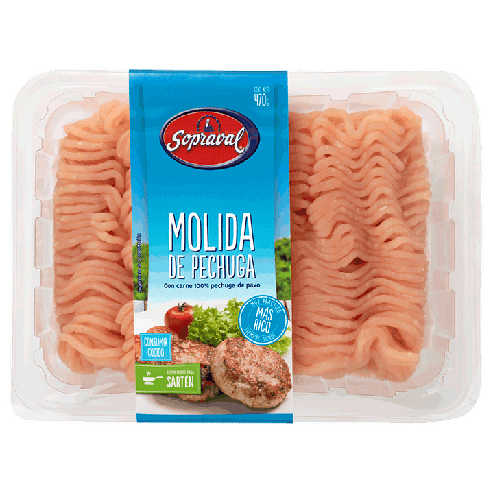 Carne molida de pechuga de pavo 2% Sopraval 470 g 1