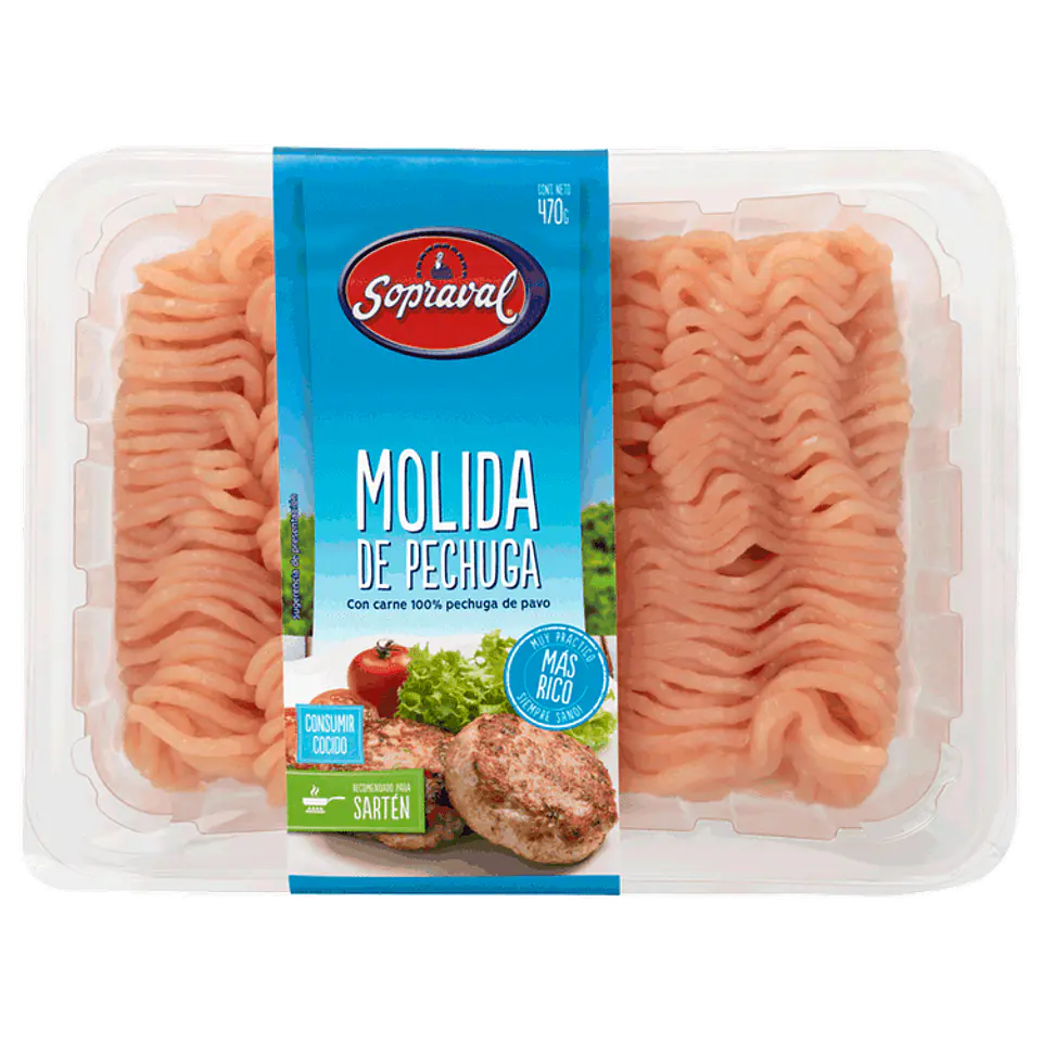 Ground turkey breast meat 2% Sopraval 470 g 1