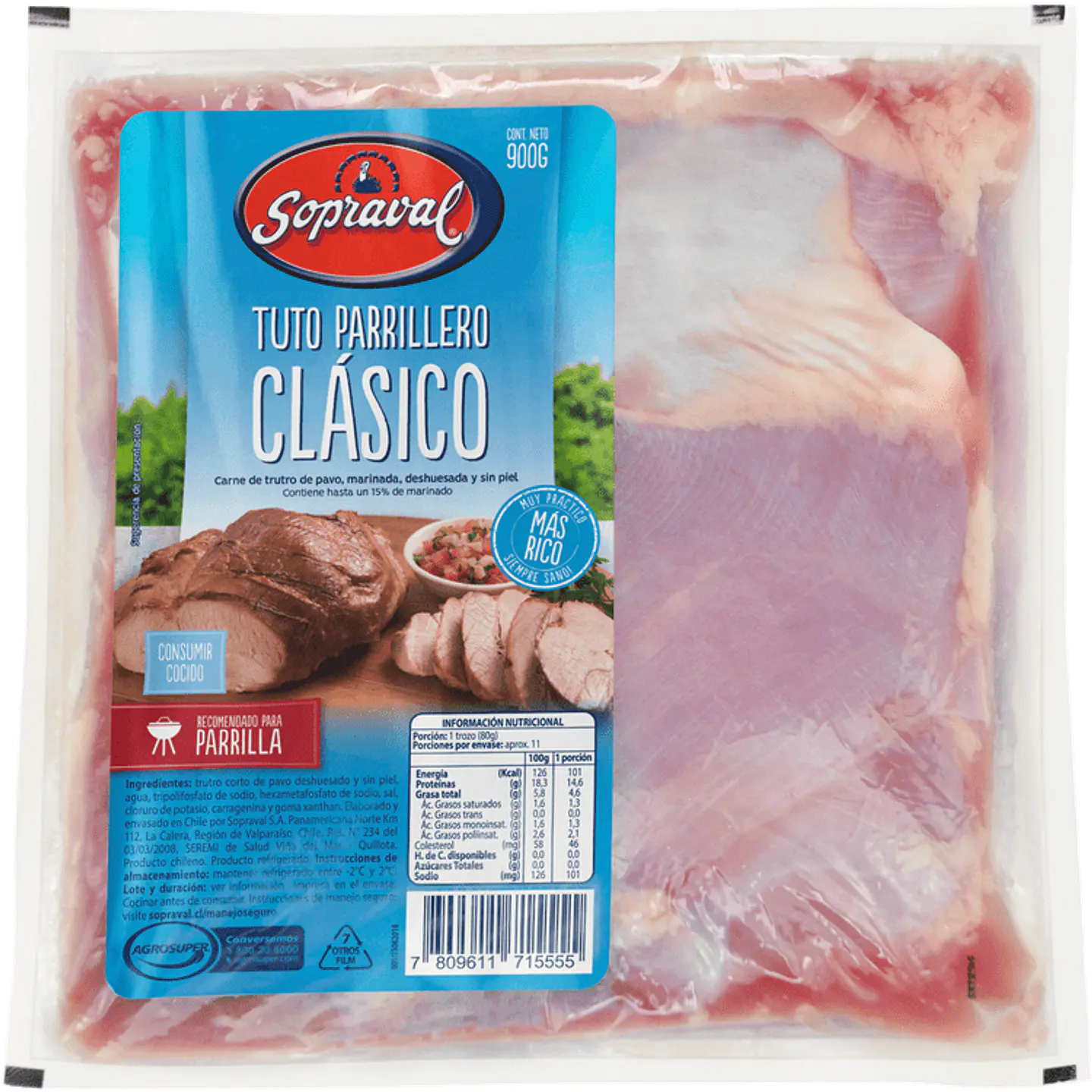 Perna de Peru Grelhada Sopraval 900 g 1