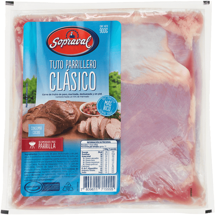 Trutro de Pavo Parrillero Sopraval 900 g 1