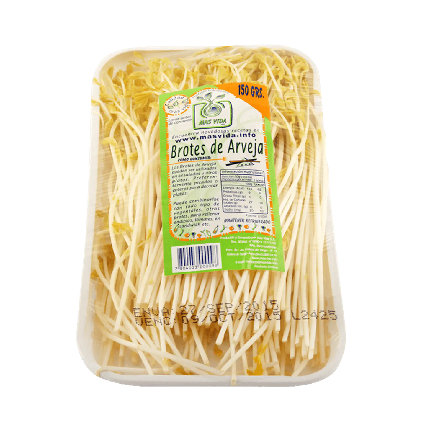 Brotos de ervilha 150 g 1