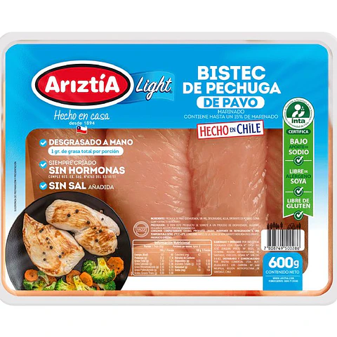 Light turkey breast steak 600 g