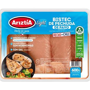 Bistec de pechuga de Pavo light  600 g