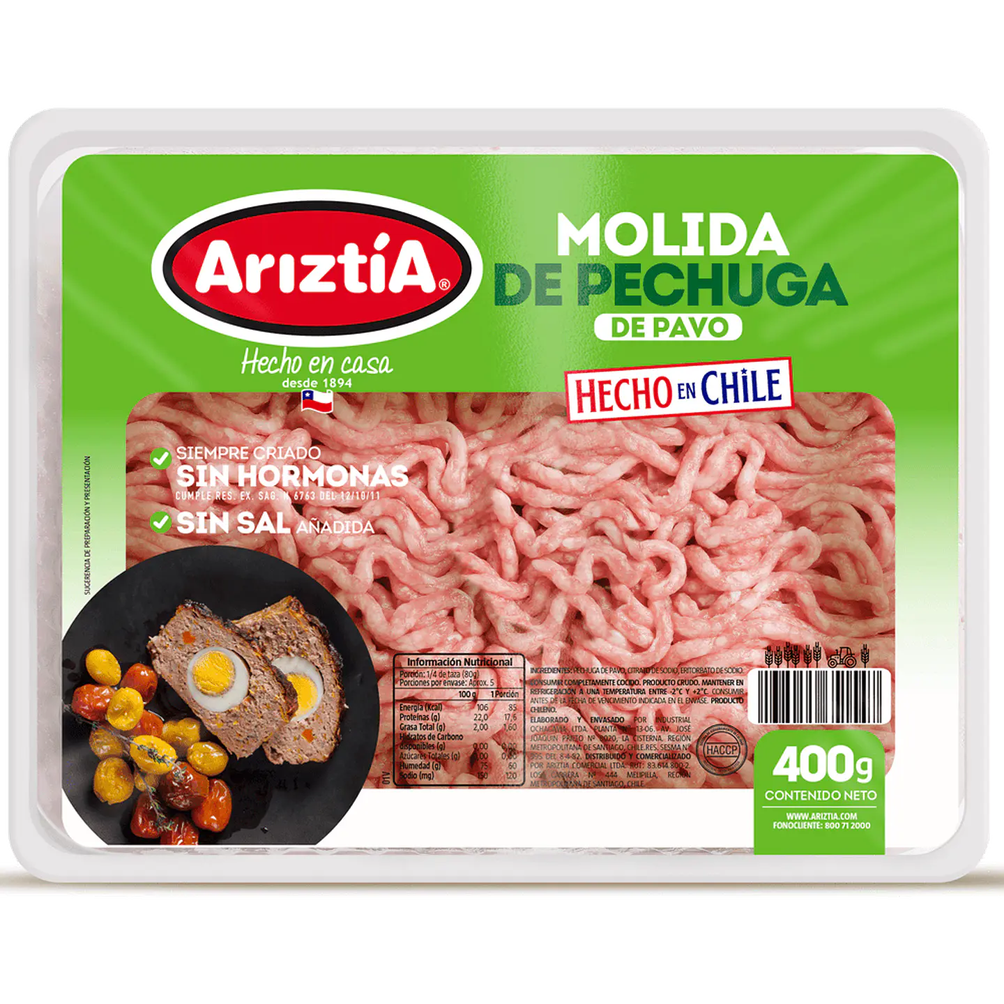 Peito de peru moído 400 g 1