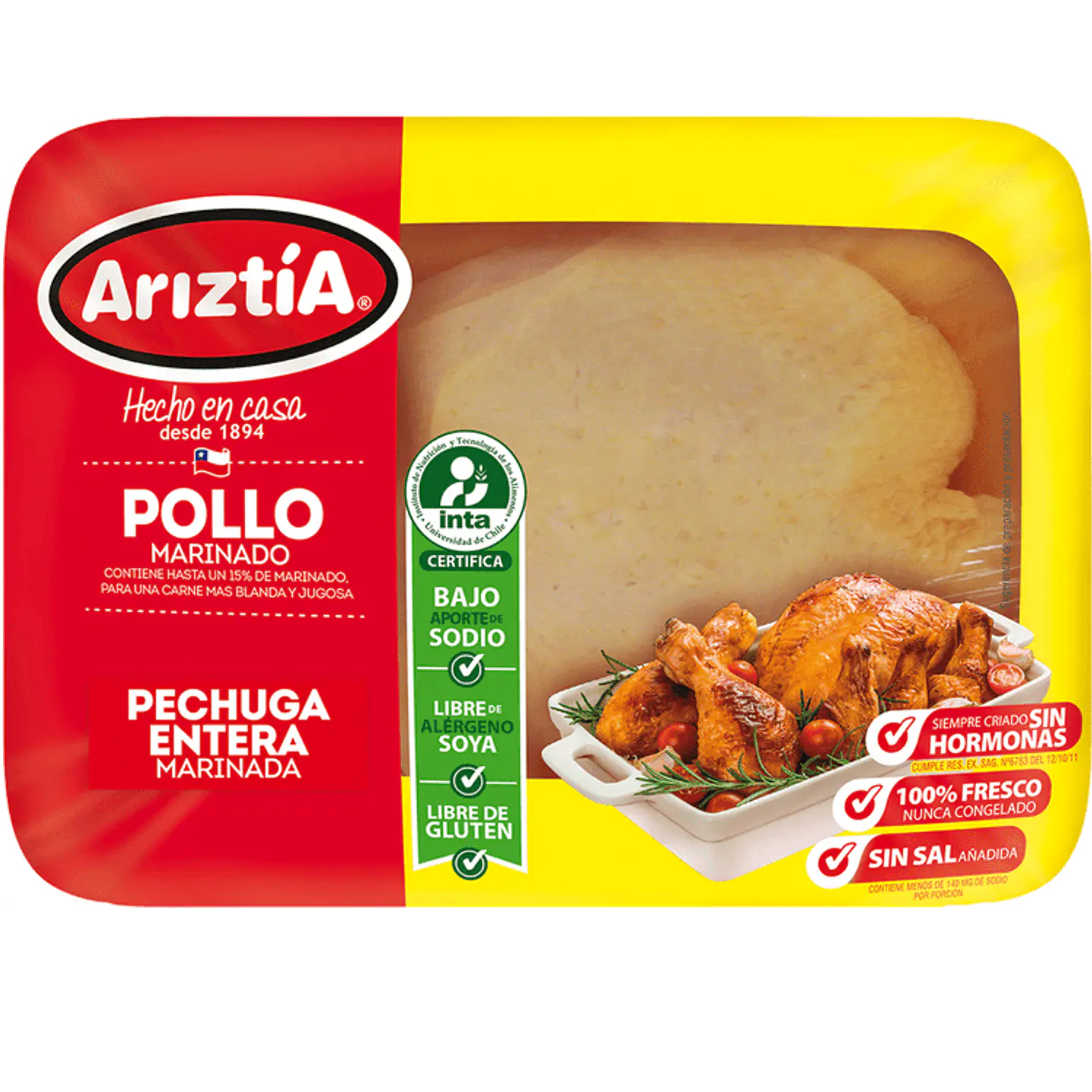 Pechuga entera de pollo kg 1