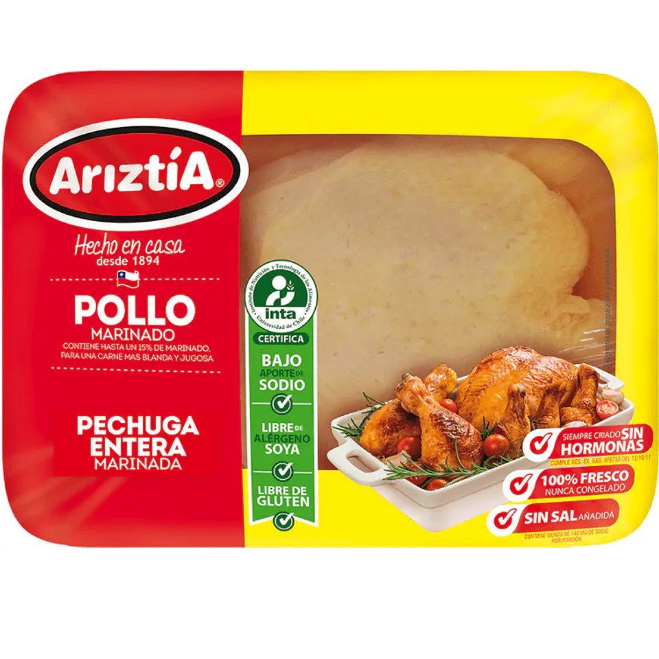 Pechuga entera de pollo kg 1