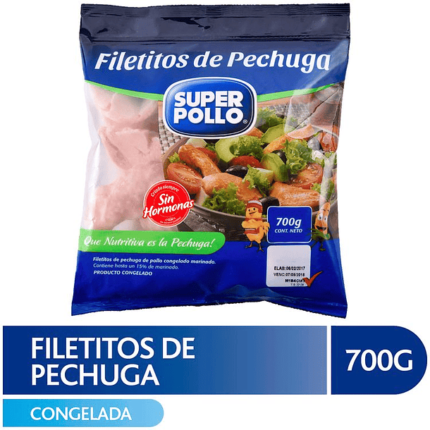 Filetes de peito congelados 700 g