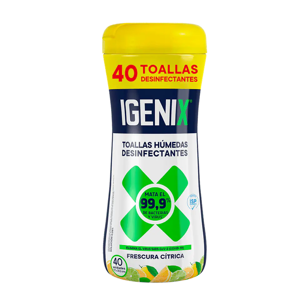 toalla desinfectante  Igenix 40 un 1