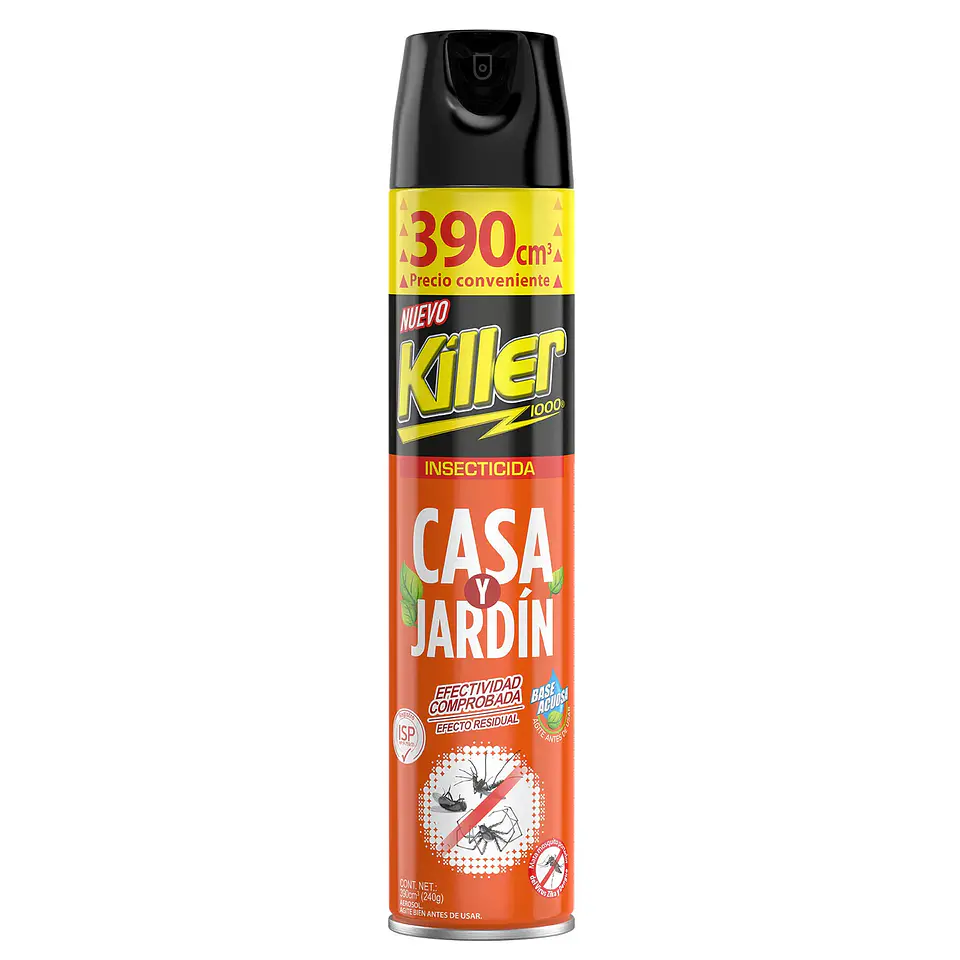 insecticida  kliller casa y jardin 390 cc  1