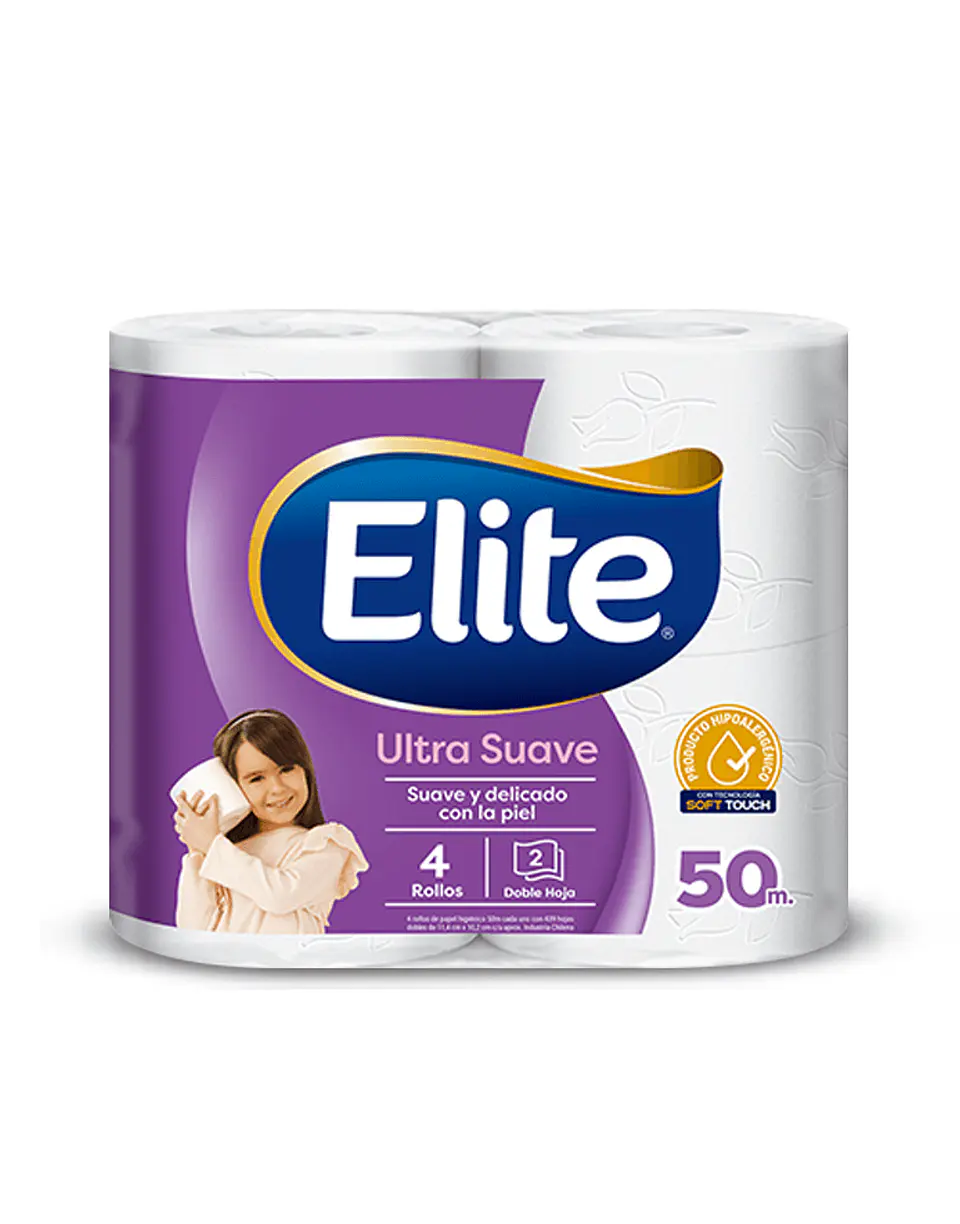 papel higiénico elite 50 mt x 4 un 1