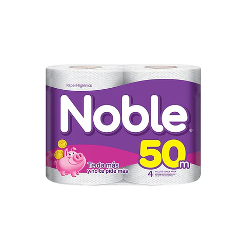  papel higiénico noble - 50 mt x 4 un