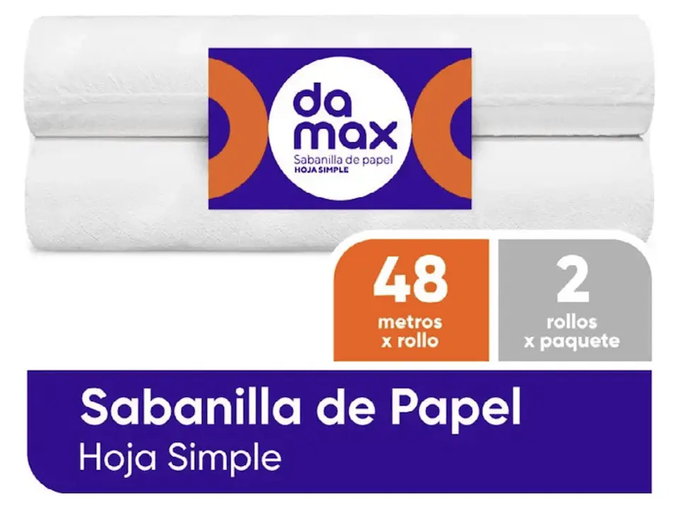 Sabanilla de papel Damax 2un/48mts 1