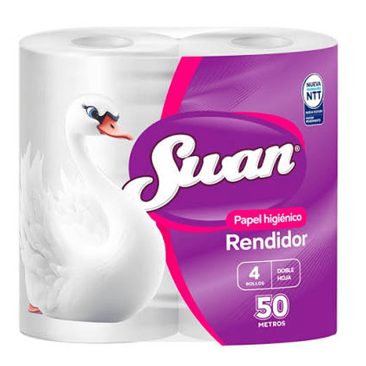 Papel higiénico Swan rendidor 50mts/4un 1