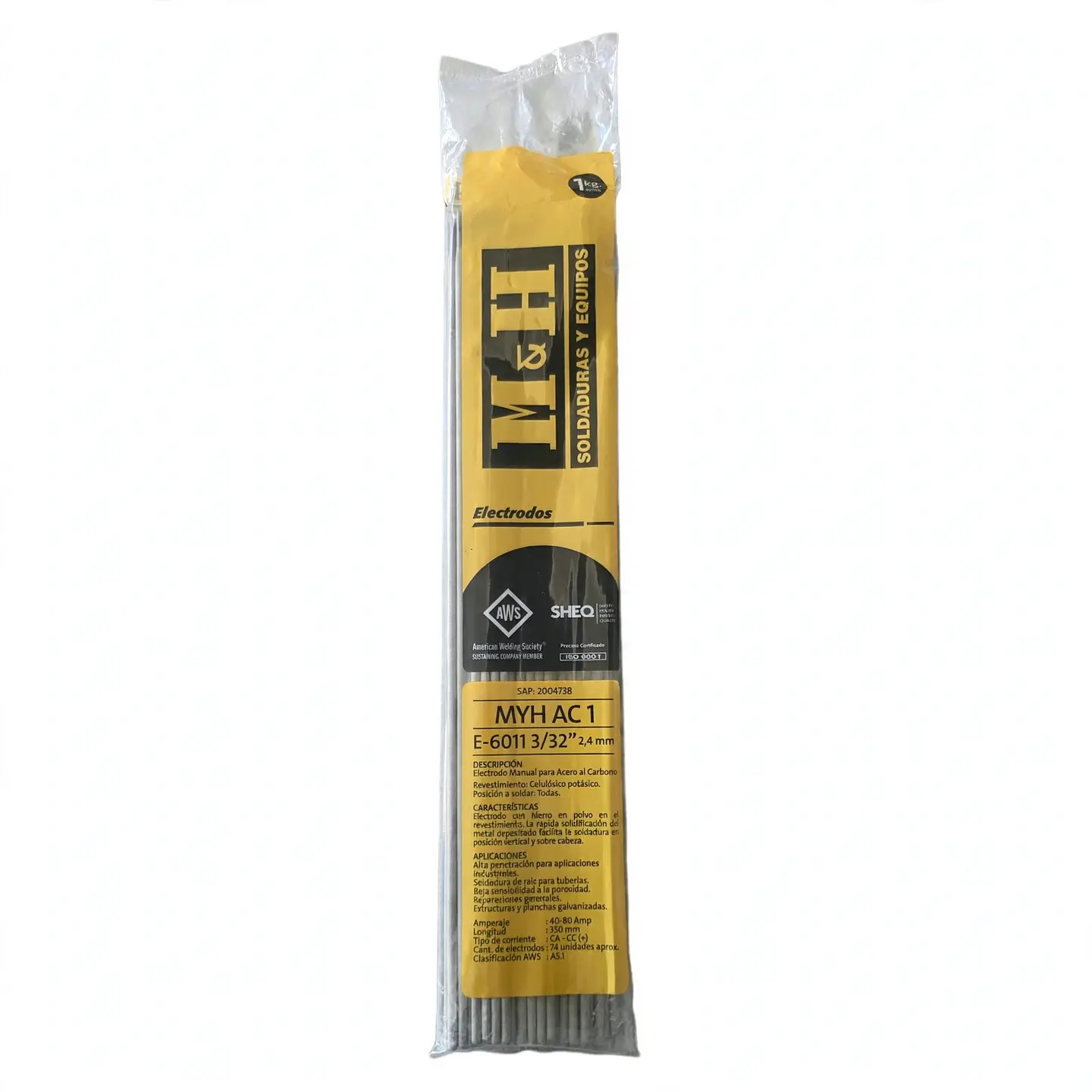 Electrodo MYH 6011 3/32 Bolsa 1 kg. 1