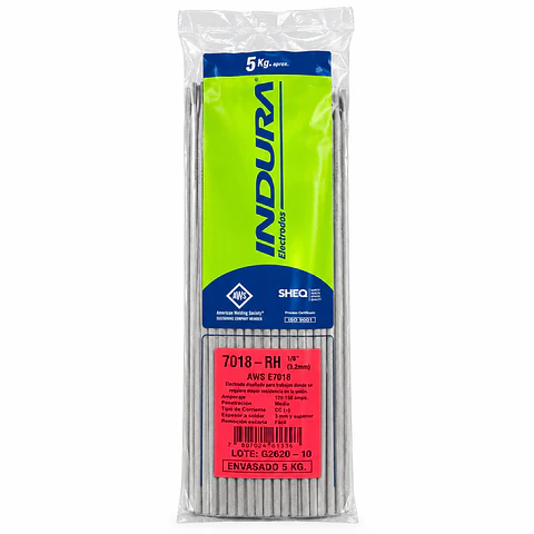 Electrodo Indura 7018 1/8 bolsa 5 kg.