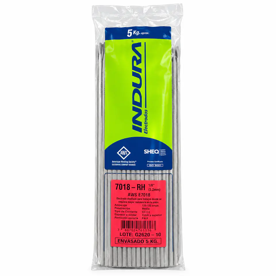 Electrodo Indura 7018 1/8 bolsa 5 kg. 1