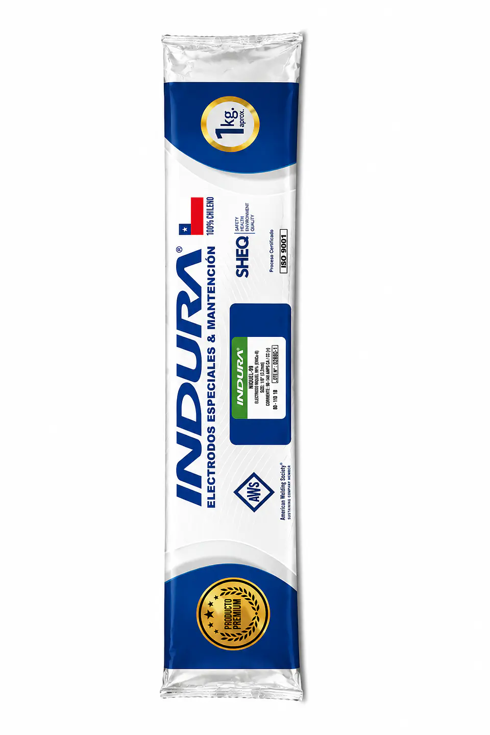 Electrodo Fierro Fundido Indura 1/8 1 kg 1