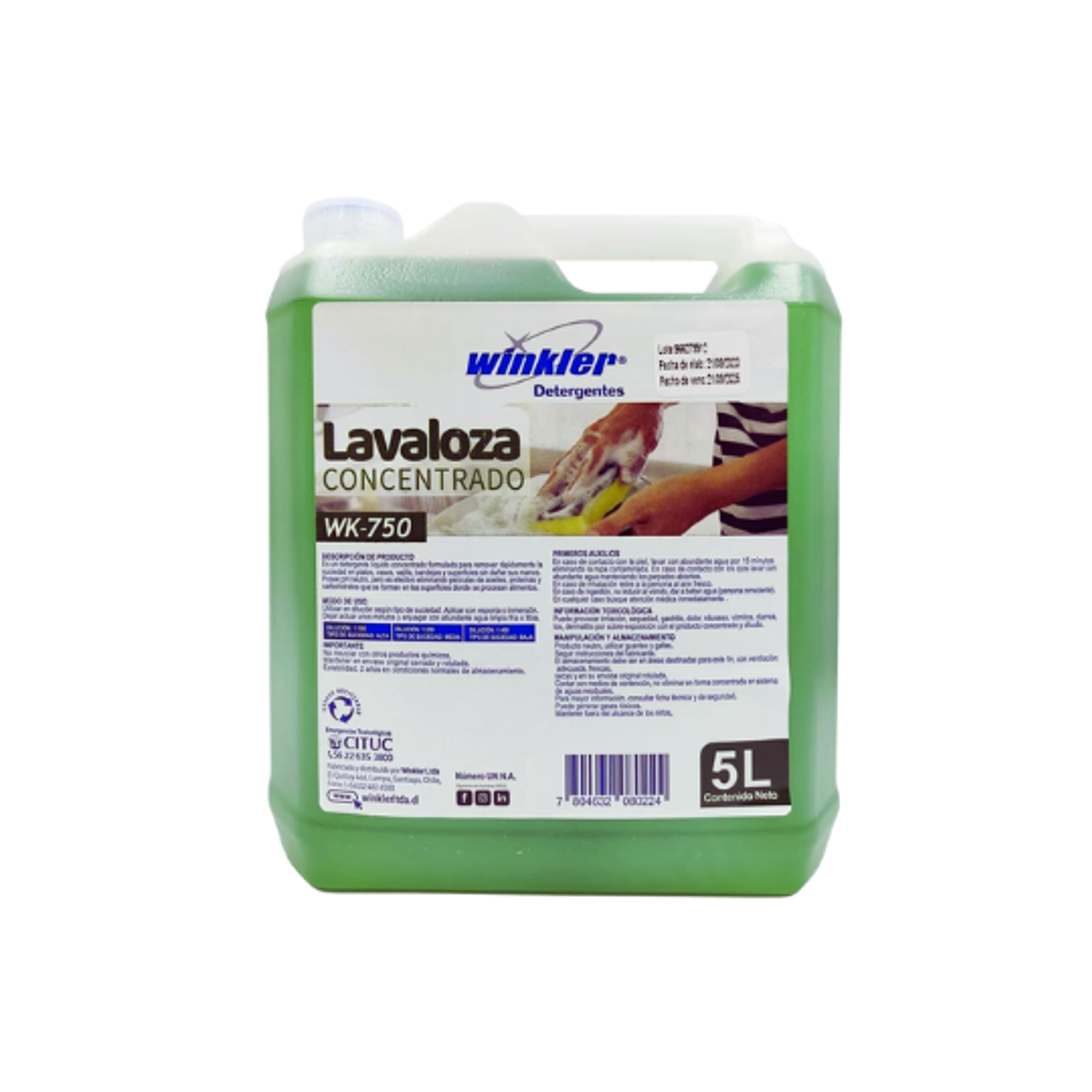 Lavaloza Industrial Concentrado Wk-750 - 5 Litros 