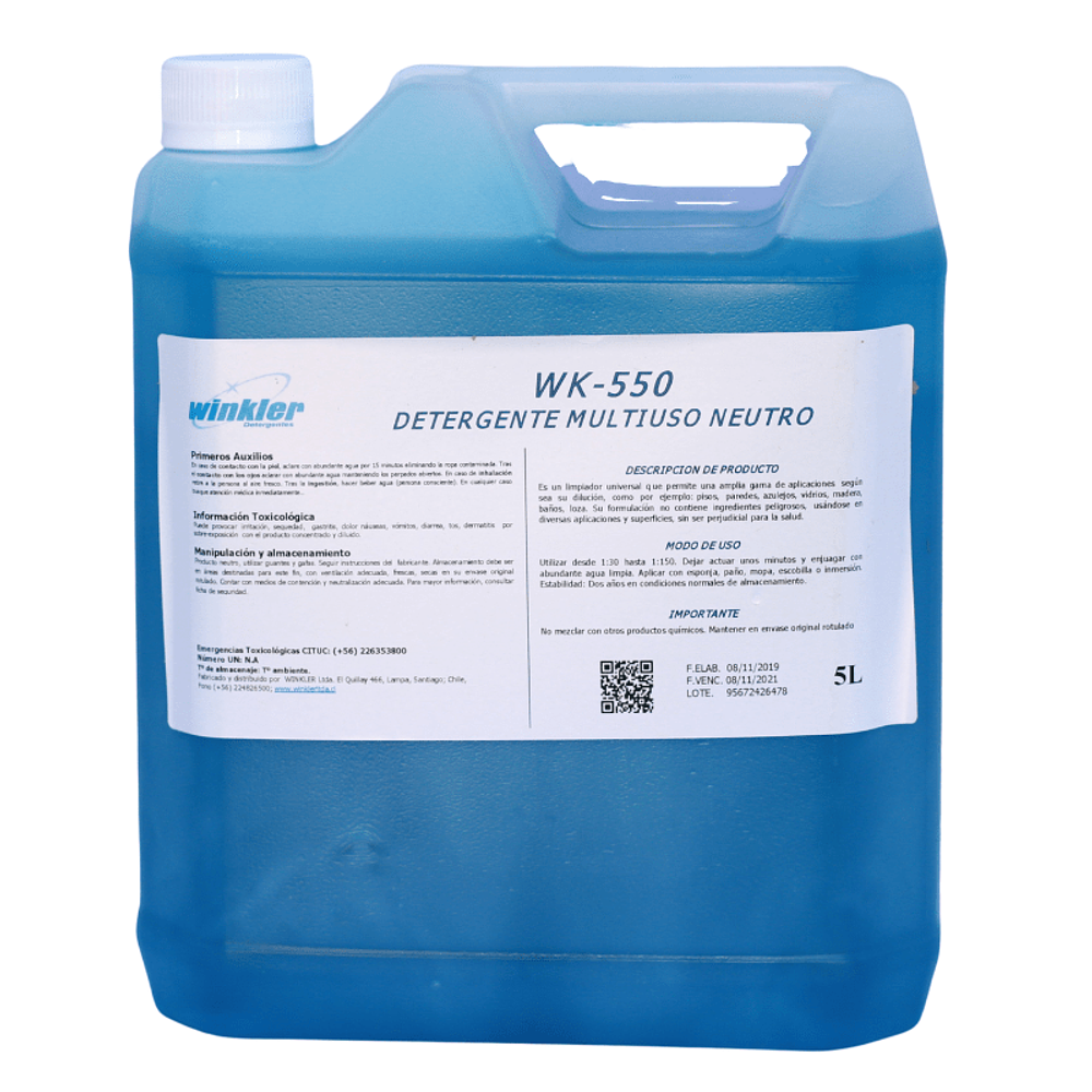 Detergente Industrial Multiuso WK-550 - 5 LITROS