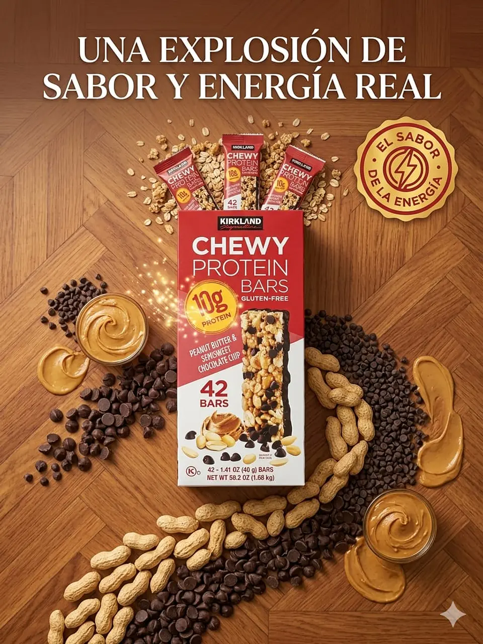 Caja Chewy Protein Bars 42 Unid-Kirkland 1