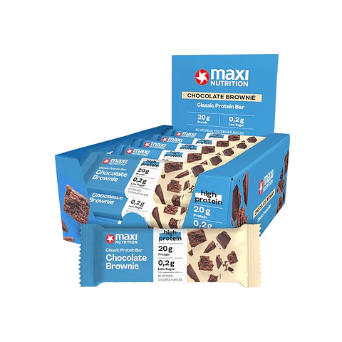Caja Maxi Nutrition Chocolate Brownie Classic Protein Bar (16 unidades)
