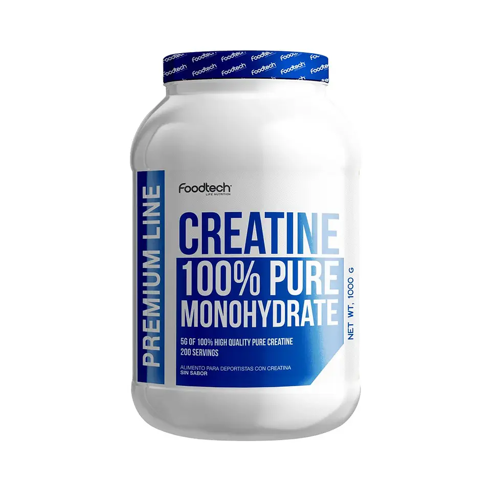 Creatina Monohidratada 100% Pure 1 Kg Foodtech Sin Sabor (200 Servicios) 1