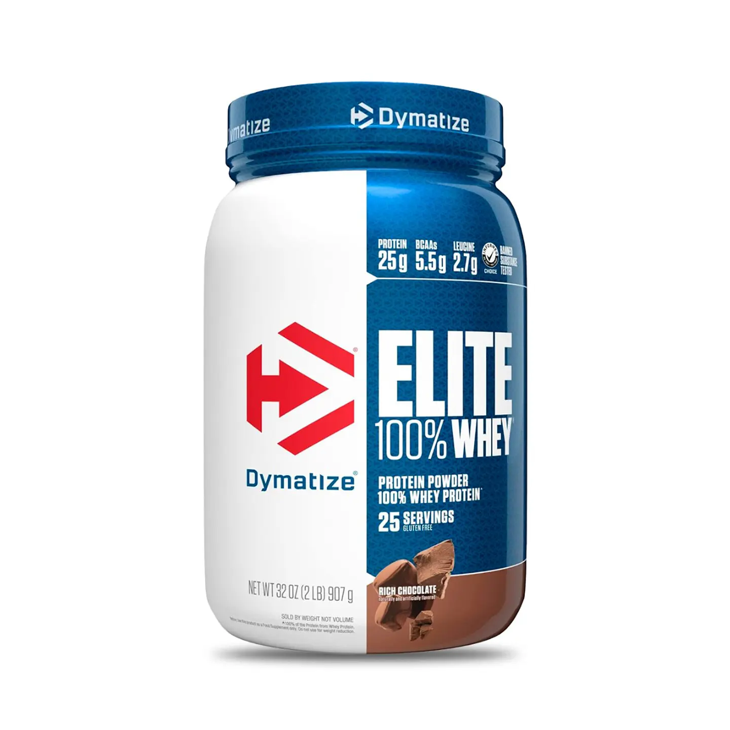Proteína Elite 100% Whey 2 Lb Dymatize Rich Chocolate (25 Servicios) 1