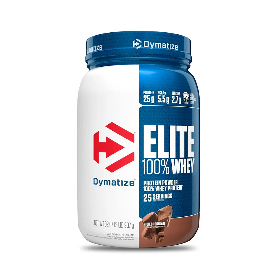 Proteína Elite 100% Whey 2 Lb Dymatize Rich Chocolate (25 Servicios) 1