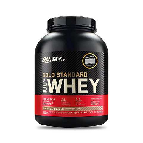 Proteína Gold Standard 100% Whey 5 Lb Optimum Nutrition Mocachino