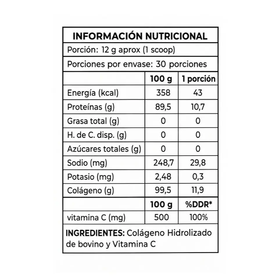 Colágeno Hidrolizado Just Collagen 360 g ProCollagen Sin Sabor 2