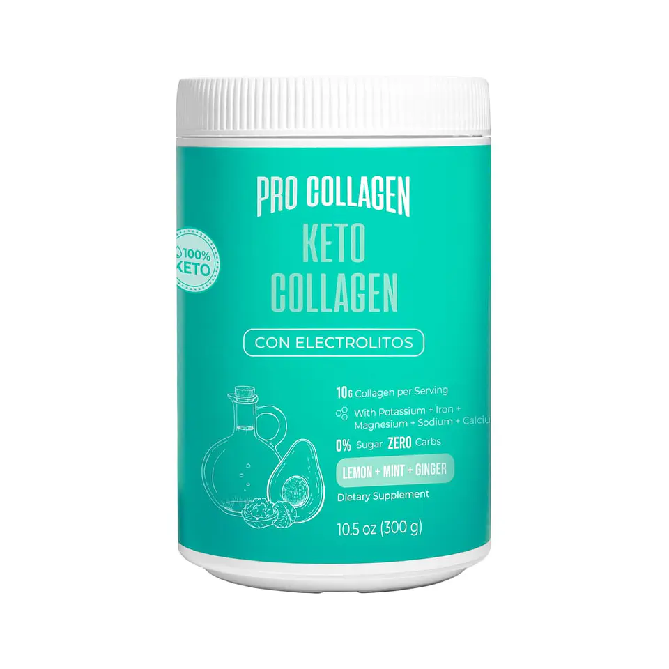 Colágeno Hidrolizado Keto Collagen 300 g ProCollagen Limón Menta Jengibre 1