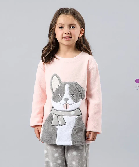 Pijama Perrito Niña rosado talla 8
