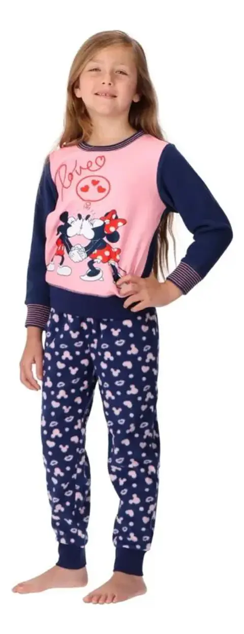 Pijama minnie Micropolar niña