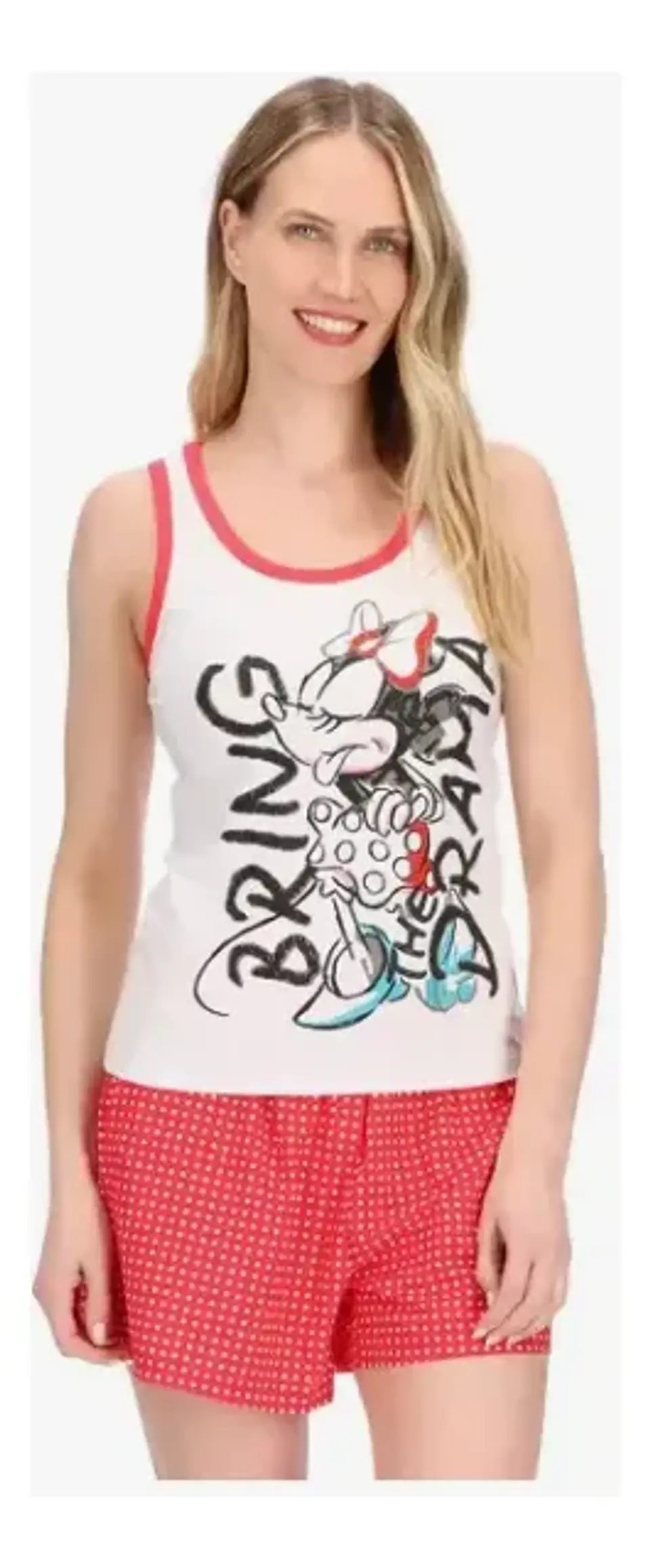 Pijama Minnie Mujer rojo  1