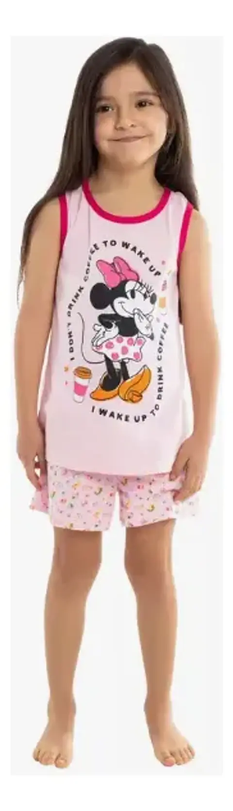 Pijama Minnie Niña Verano rosado