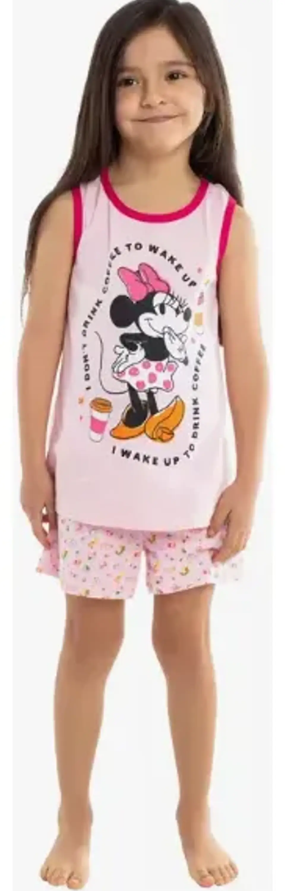 Pijama Minnie Niña Verano rosado 1