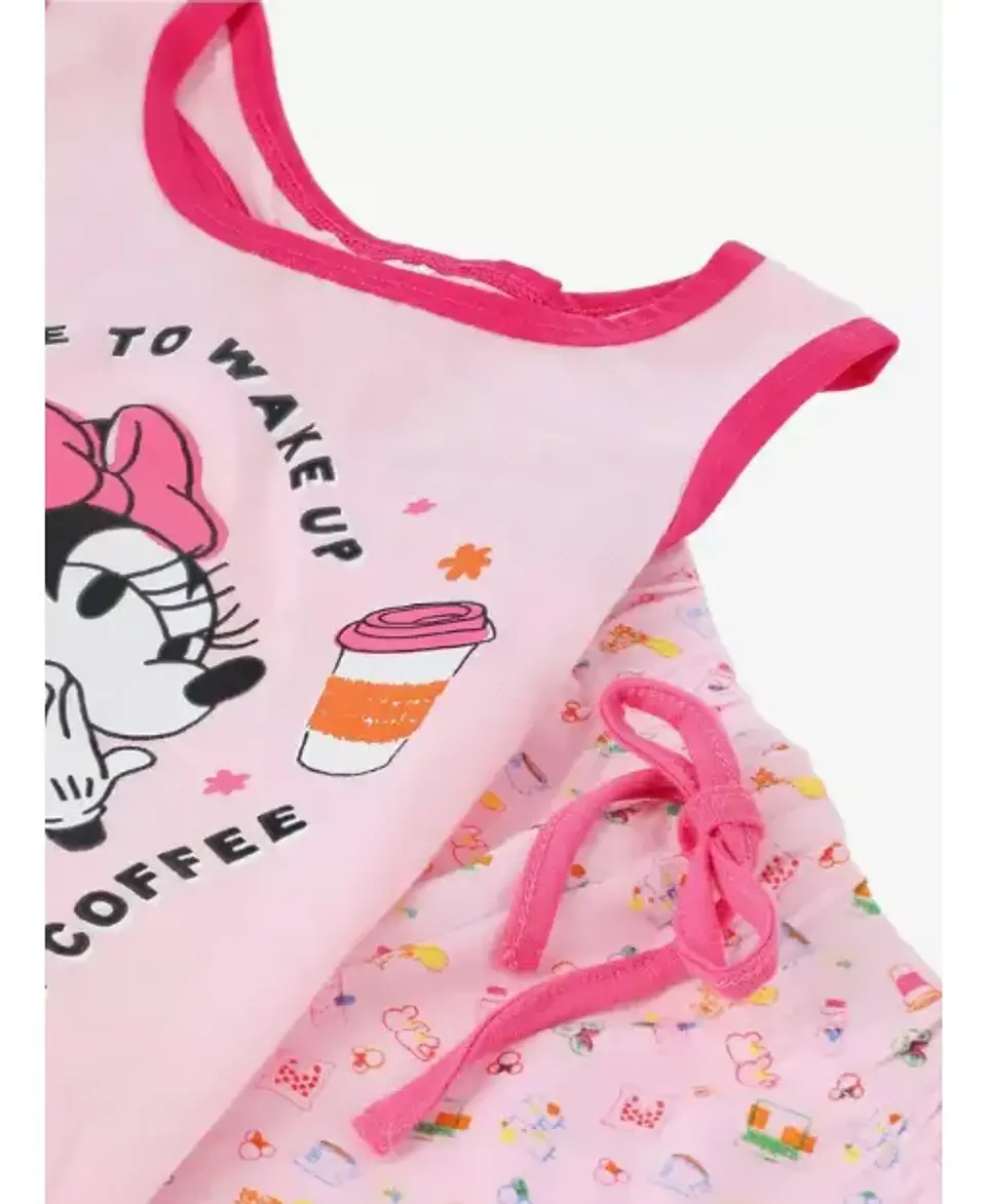 Pijama Minnie Niña Verano rosado 2