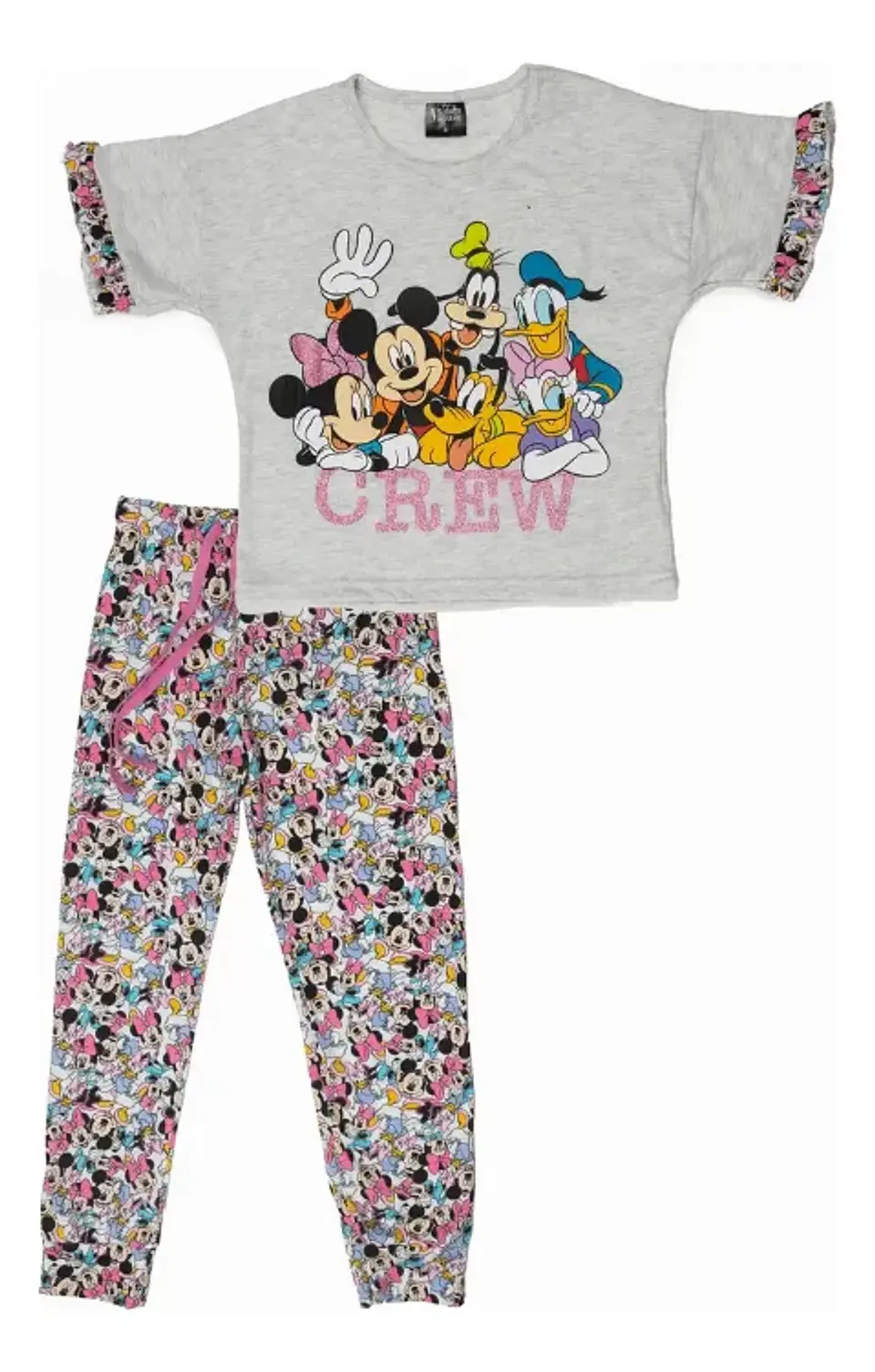Pijama  Mickey Crew Niña Blanco Disney 1