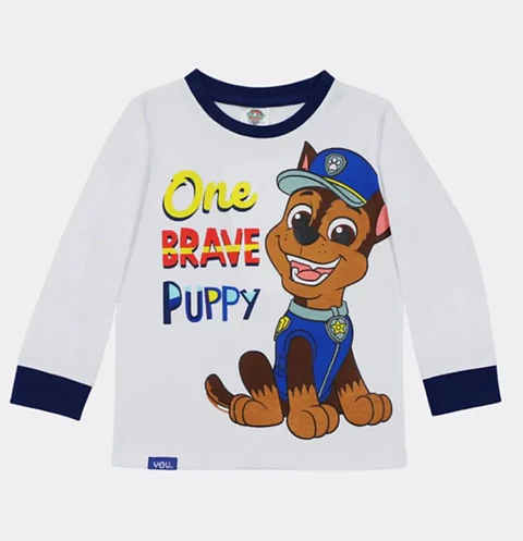 Polera Paw Patrol Niño Algodón 