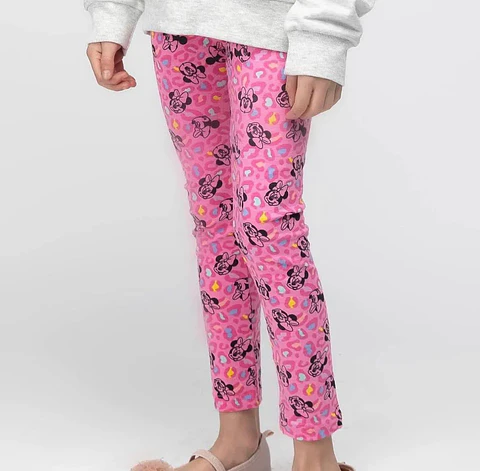 Calzas Minnie Rosadas Niña 