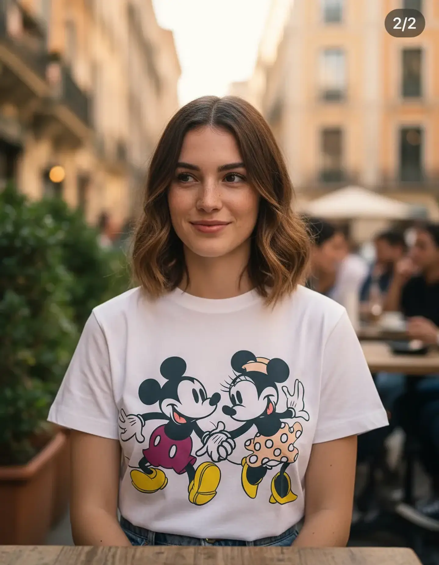 Polera Mickey y Minnie Mujer 1
